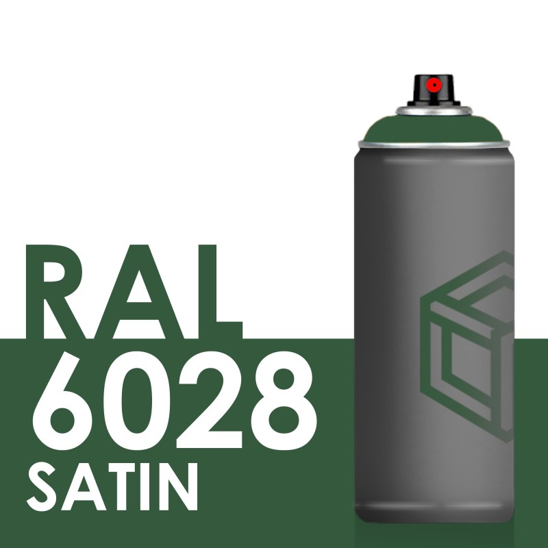 Bombe de peinture 400ml Satin RAL 6028 Vert Pin