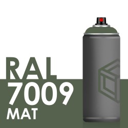 Bombe de peinture 400ml Mat RAL 7009 Gris Vert