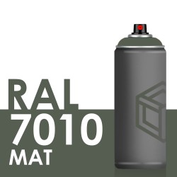 Bombe de peinture 400ml Mat RAL 7010 Gris Tente