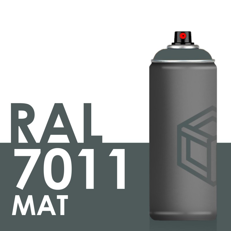 Bombe de peinture 400ml Mat RAL 7011 Gris Fer