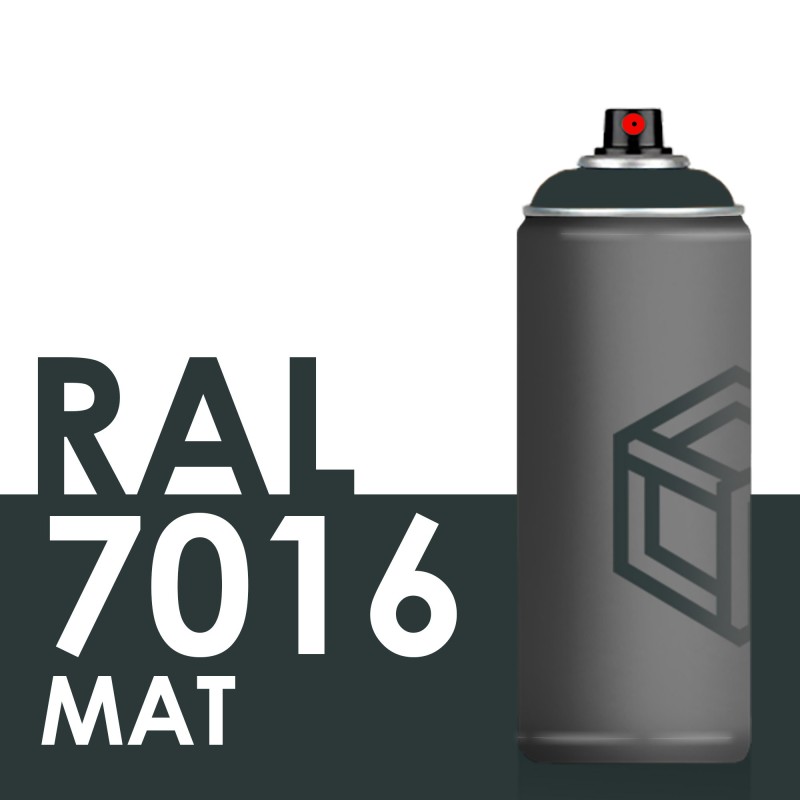 Bombe de peinture 400ml Mat RAL 7016 Gris Anthracite