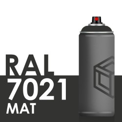 Bombe de peinture 400ml Mat RAL 7021 Gris Noir