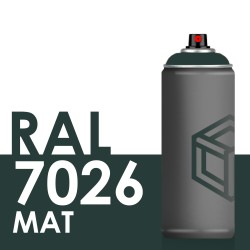 Bombe de peinture 400ml Mat RAL 7026 Gris Granit