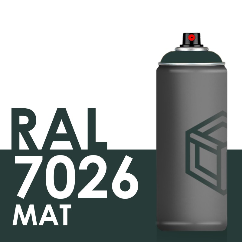 Bombe de peinture 400ml Mat RAL 7026 Gris Granit