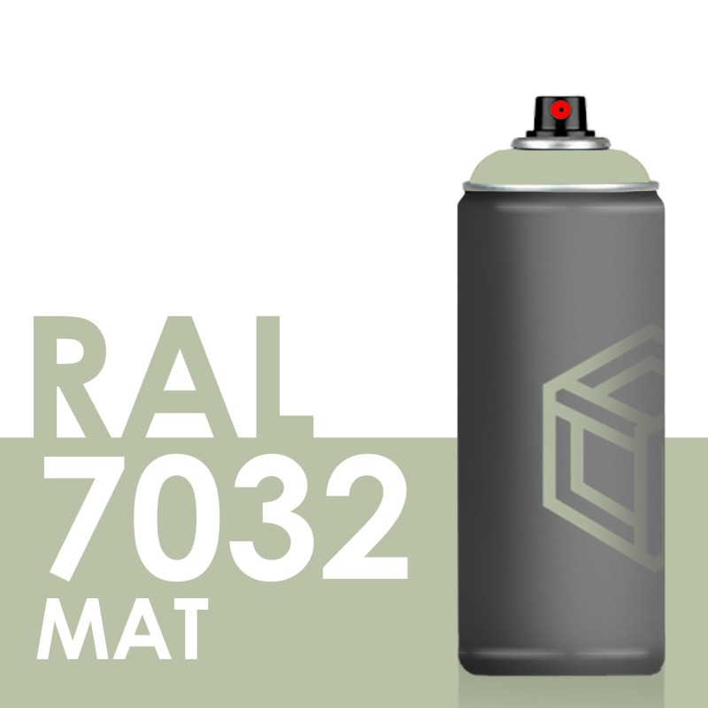 Bombe de peinture 400ml Mat RAL 7032 Gris Silex