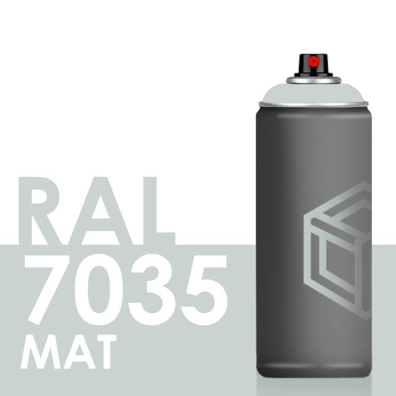 Bombe de peinture 400ml Mat RAL 7035 Gris Clair