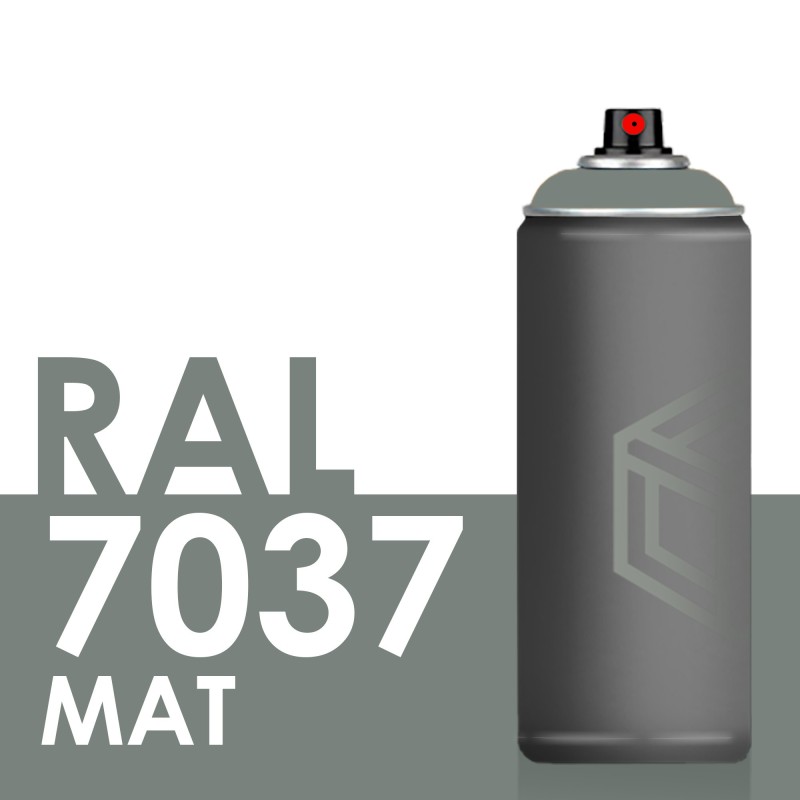 Bombe de peinture 400ml Mat RAL 7037 Gris Poussière