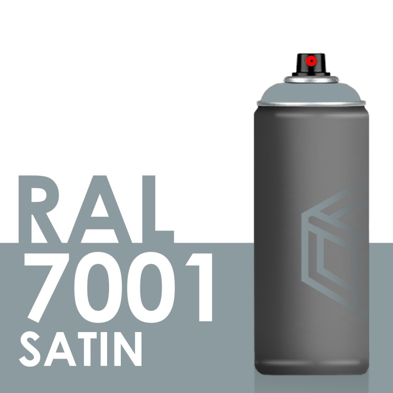 Bombe de peinture 400ml Satin RAL 7001 Gris Argent