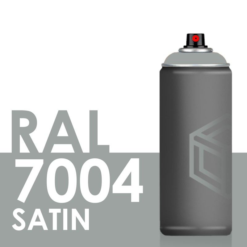 Bombe de peinture 400ml Satin RAL 7004 Gris Sécurité