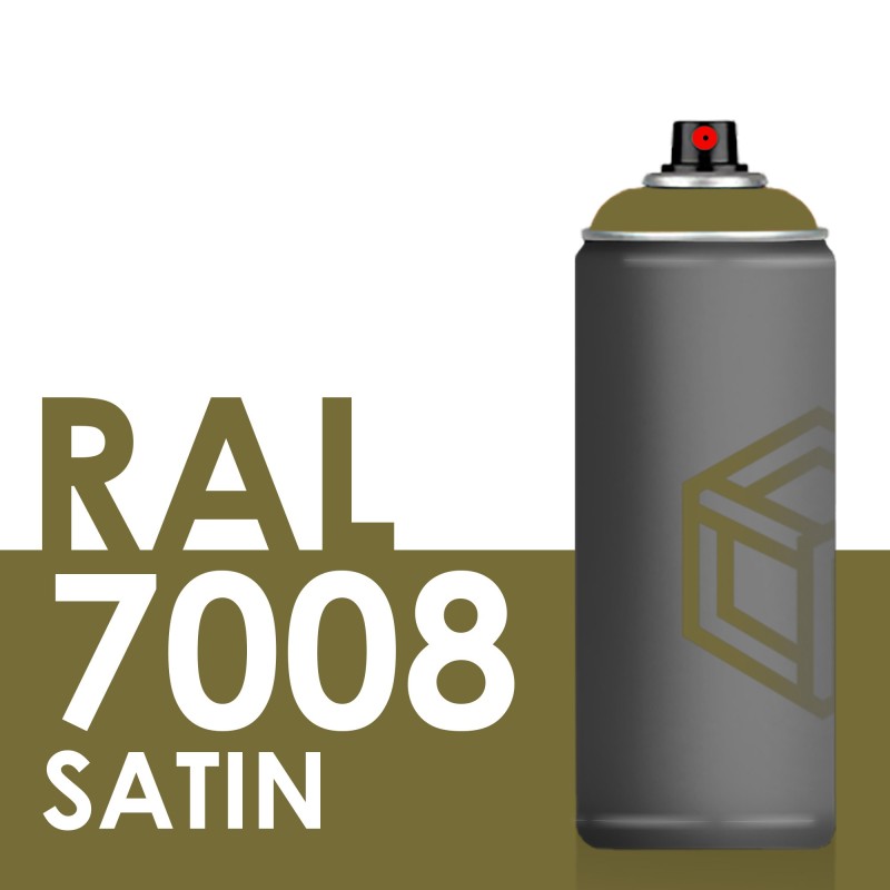 Bombe de peinture 400ml Satin RAL 7008 Gris Kaki