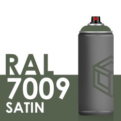 Bombe de peinture 400ml Satin RAL 7009 Gris Vert
