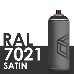 Bombe de peinture 400ml Satin RAL 7021 Gris Noir