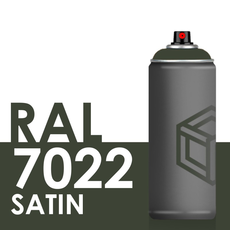 Bombe de peinture 400ml Satin RAL 7022 Gris Terre D'Ombre