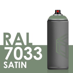 Bombe de peinture 400ml Satin RAL 7033 Gris Ciment