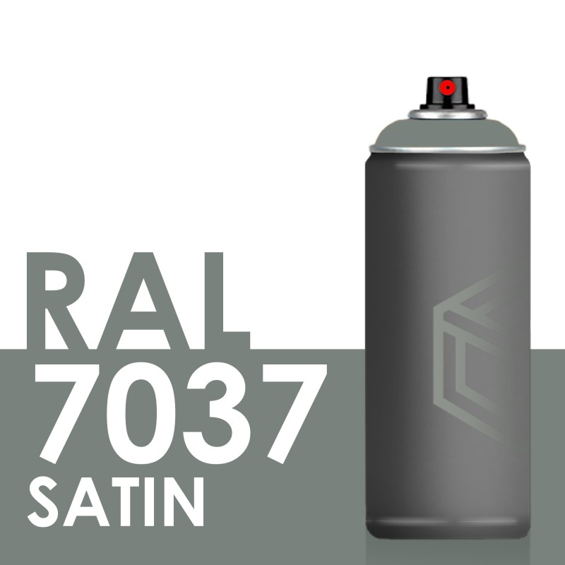 Bombe de peinture 400ml Satin RAL 7037 Gris Poussière