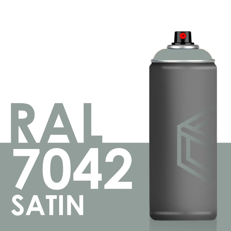 Bombe de peinture 400ml Satin RAL 7042 Gris Signalisation A