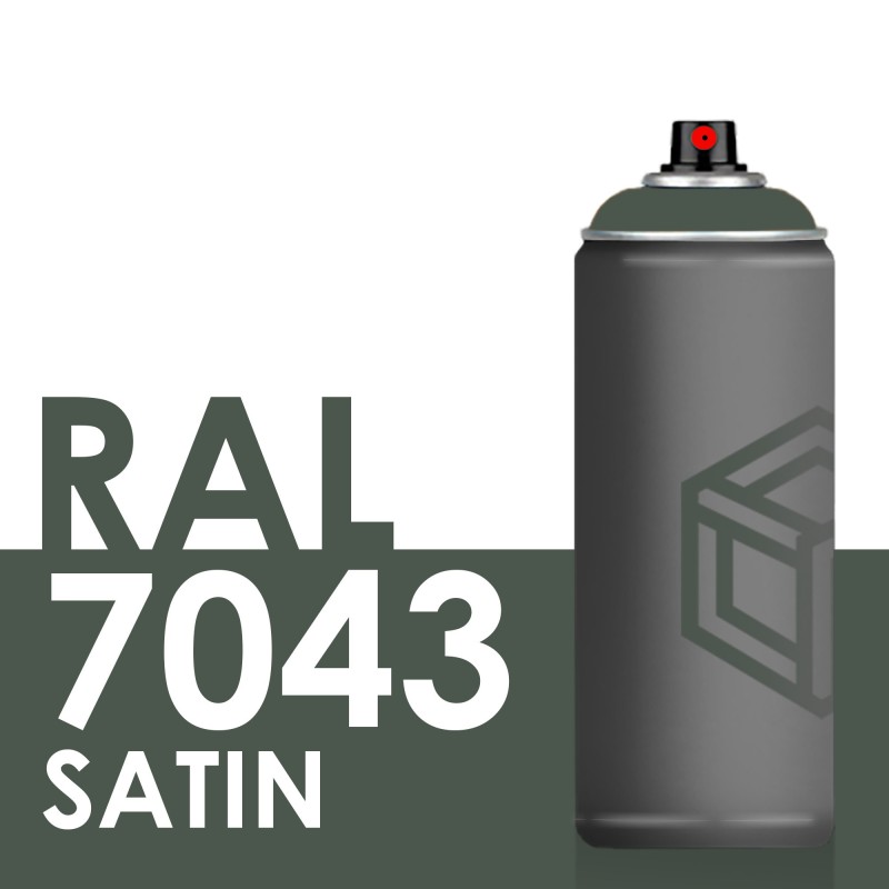 Bombe de peinture 400ml Satin RAL 7043 Gris Signalisation B