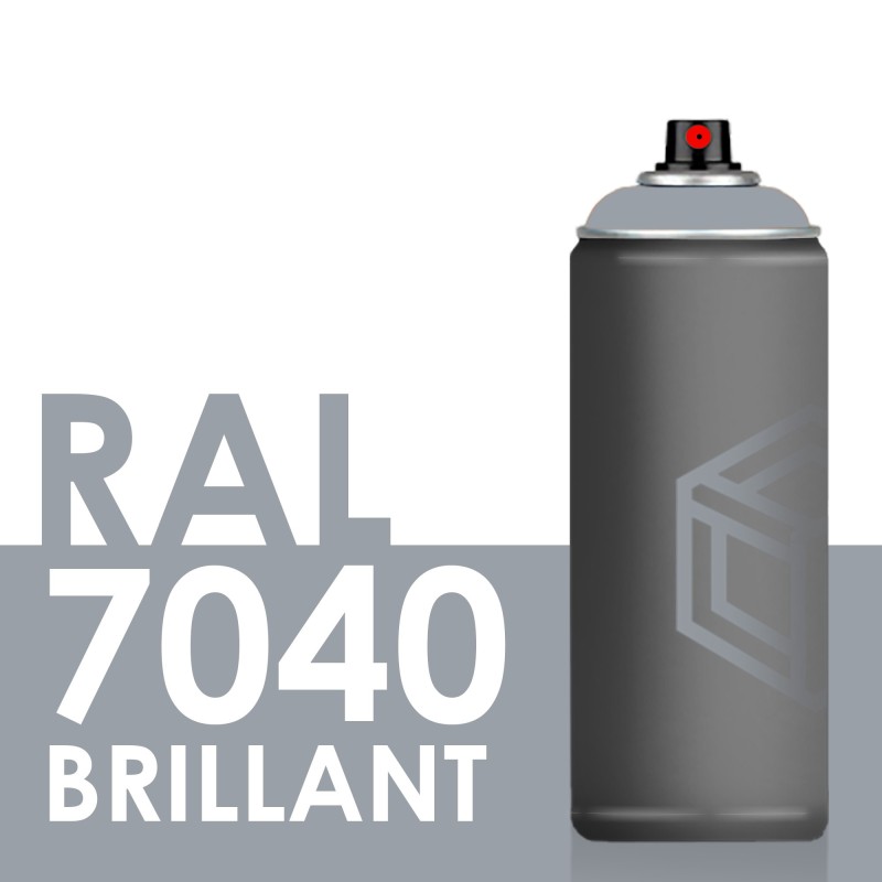 Bombe de peinture 400ml Brillant RAL 7040 Gris Fenêtre