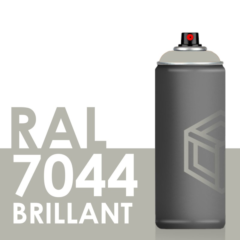 Bombe de peinture 400ml Brillant RAL 7044 Gris Soie