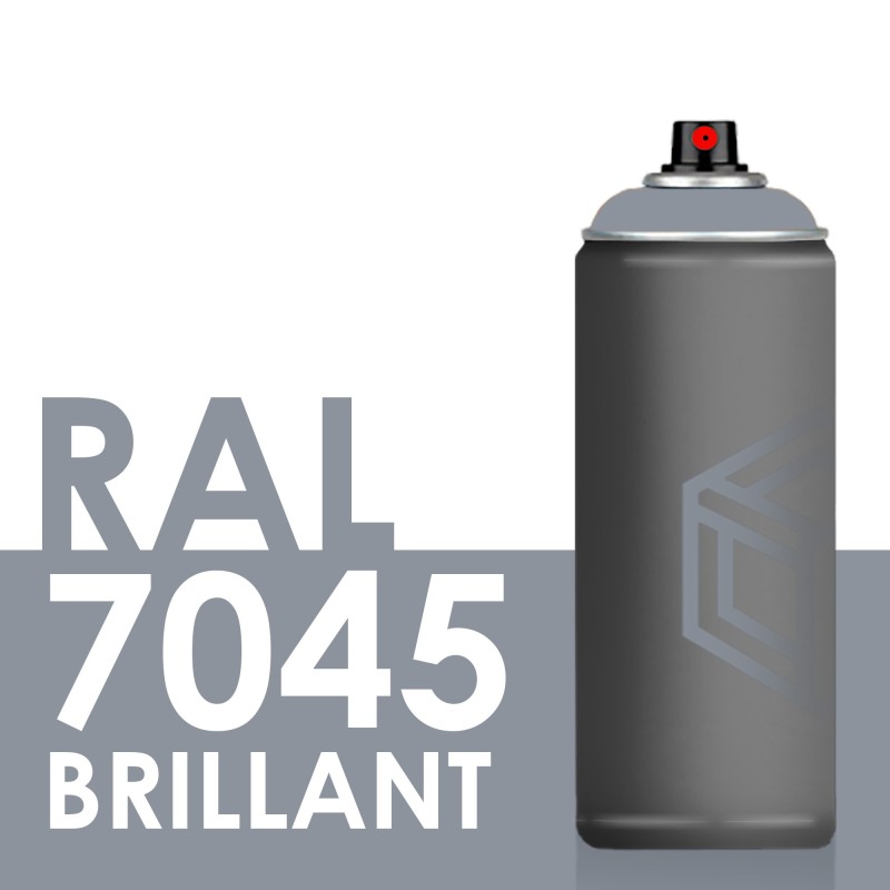 Bombe de peinture 400ml Brillant RAL 7045 Telegris 1