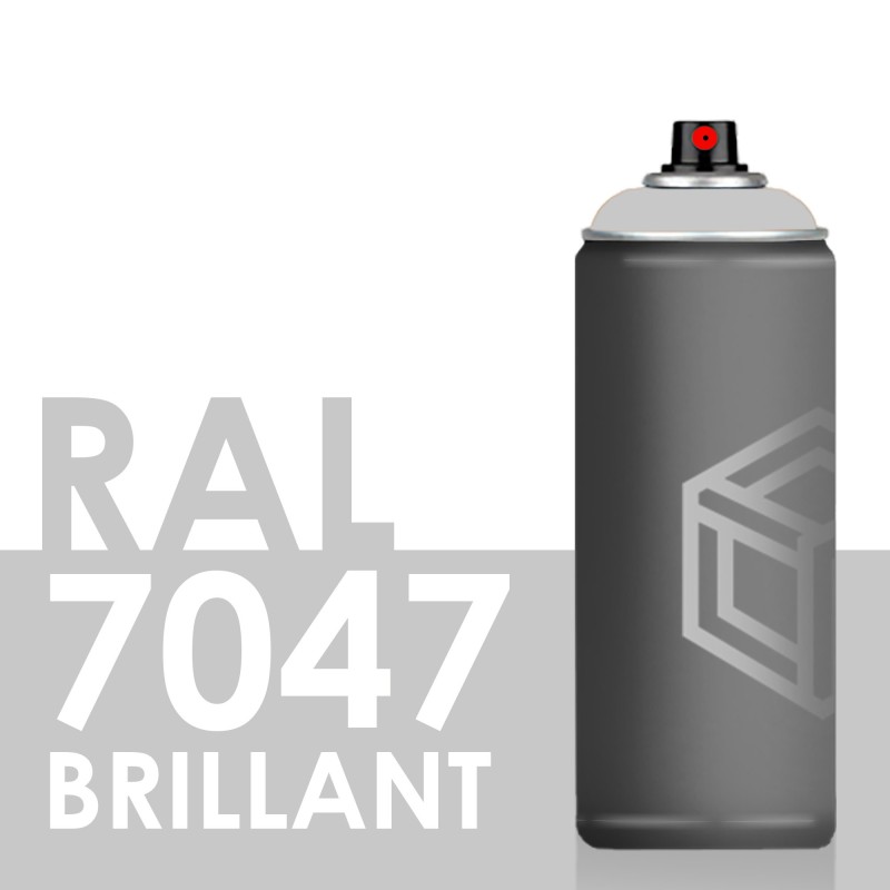 Bombe de peinture 400ml Brillant RAL 7047 Telegris 4