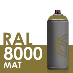 Bombe de peinture 400ml Mat RAL 8000 Brun Vert