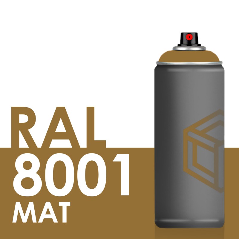 Bombe de peinture 400ml Mat RAL 8001 Brun Terre de Sienne