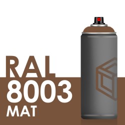 Bombe de peinture 400ml Mat RAL 8003 Brun Argile