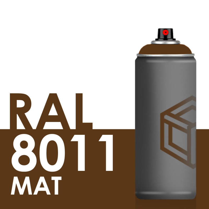 Bombe de peinture 400ml Mat RAL 8011 Brun Noisette