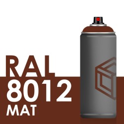 Bombe de peinture 400ml Mat RAL 8012 Brun Rouge
