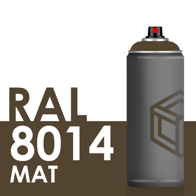 Bombe de peinture 400ml Mat RAL 8014 Brun Sépia