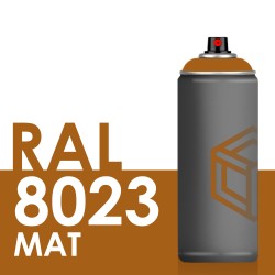 Bombe de peinture 400ml Mat RAL 8023 Brun Orangé