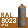 3707 - Bombe de peinture 400ml Mat RAL 8023 Brun Orangé