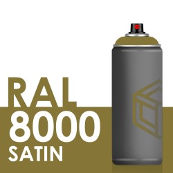 Bombe de peinture 400ml Satin RAL 8000 Brun Vert