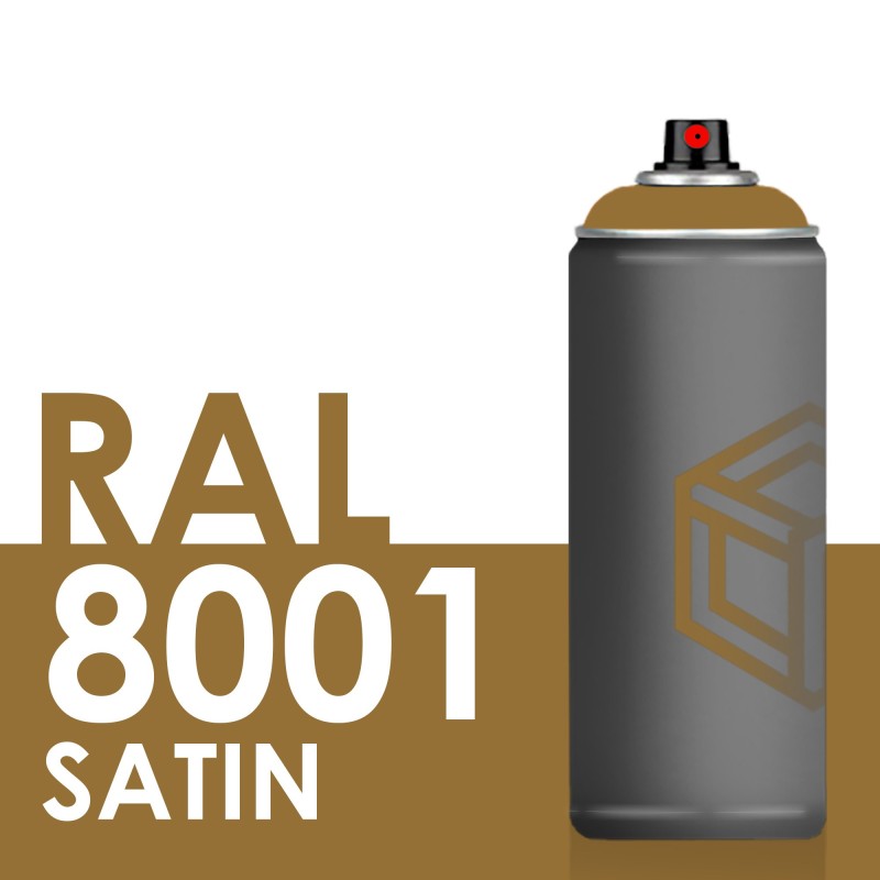 Bombe de peinture 400ml Satin RAL 8001 Brun Terre de Sienne