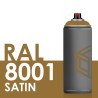 3680 - Bombe de peinture 400ml Satin RAL 8001 Brun Terre de Sienne