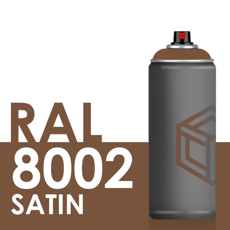 Bombe de peinture 400ml Satin RAL 8002 Brun Sécurité