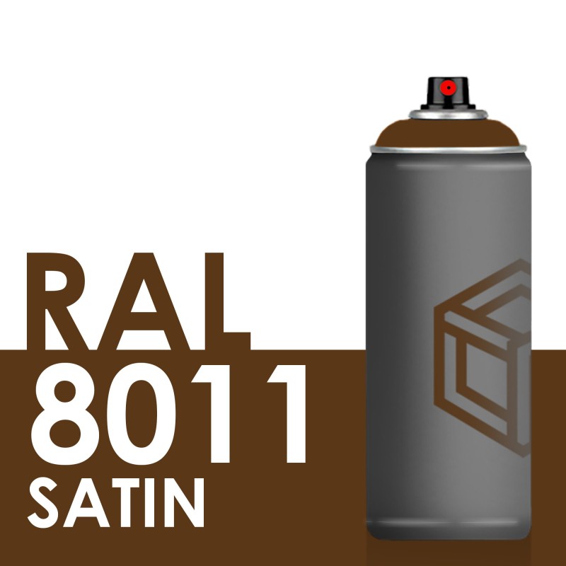 Bombe de peinture 400ml Satin RAL 8011 Brun Noisette