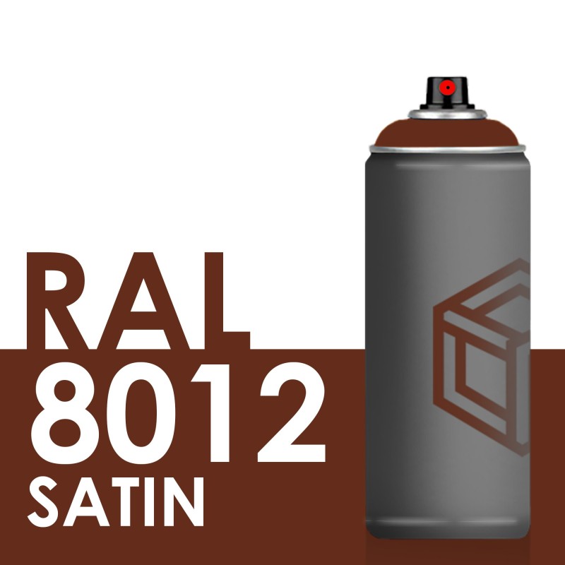 Bombe de peinture 400ml Satin RAL 8012 Brun Rouge