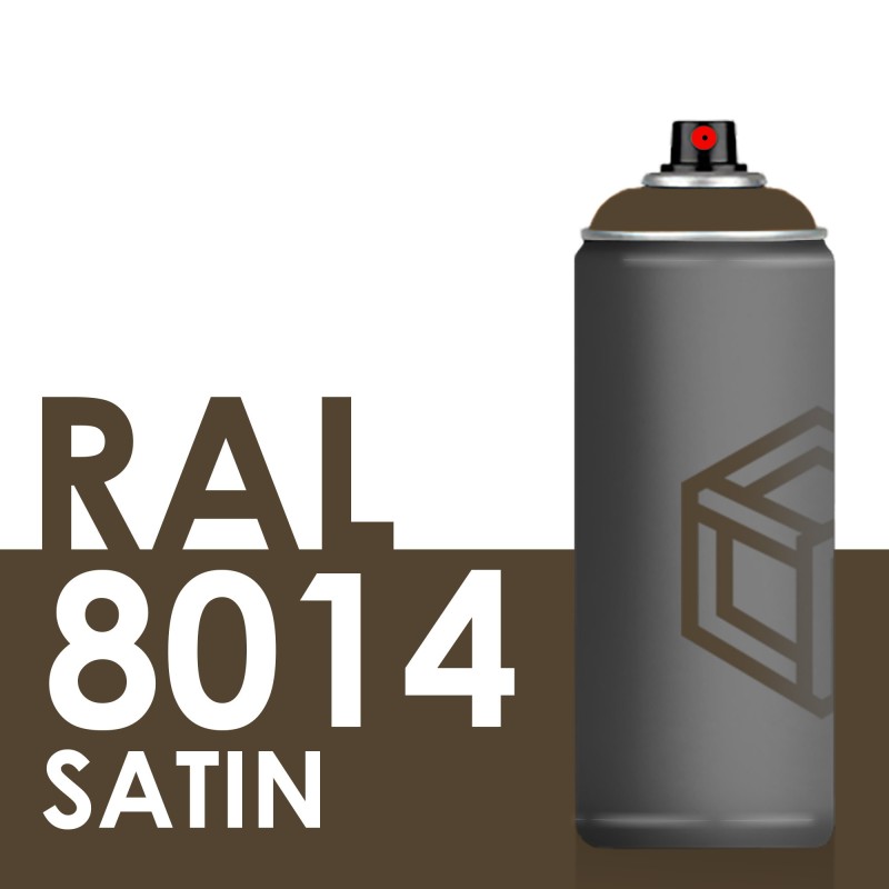 Bombe de peinture 400ml Satin RAL 8014 Brun Sépia