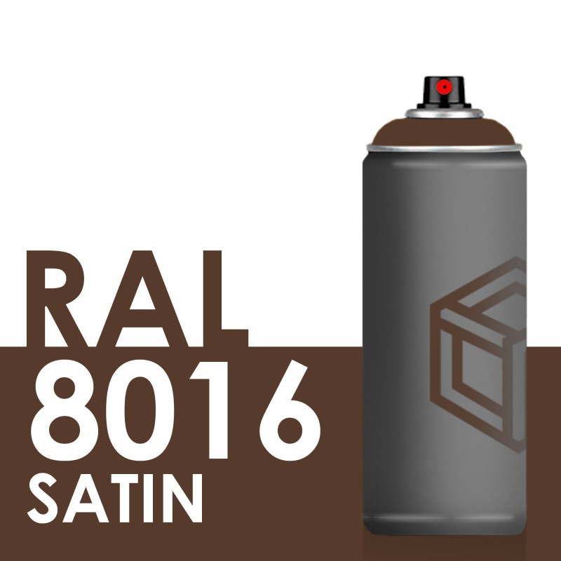 Bombe de peinture 400ml Satin RAL 8016 Brun Acajou