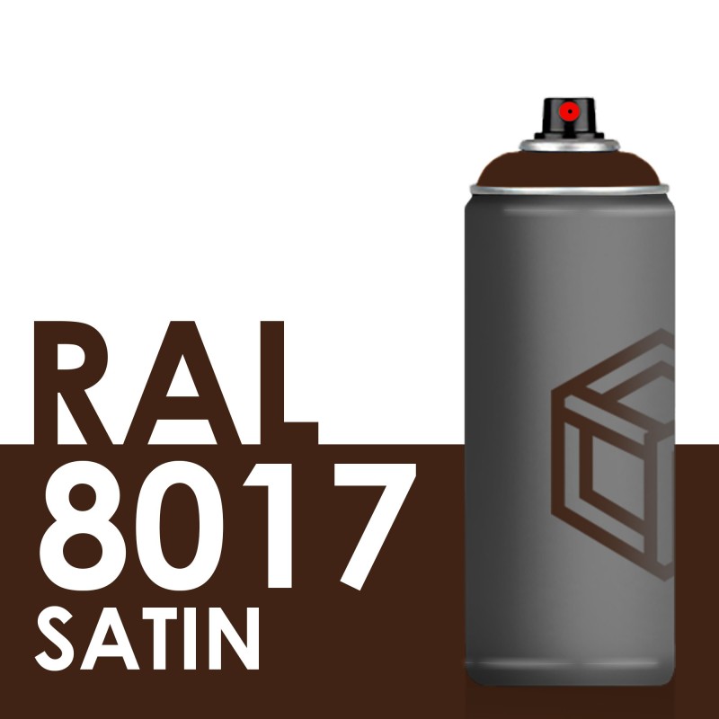 Bombe de peinture 400ml Satin RAL 8017 Brun Chocolat