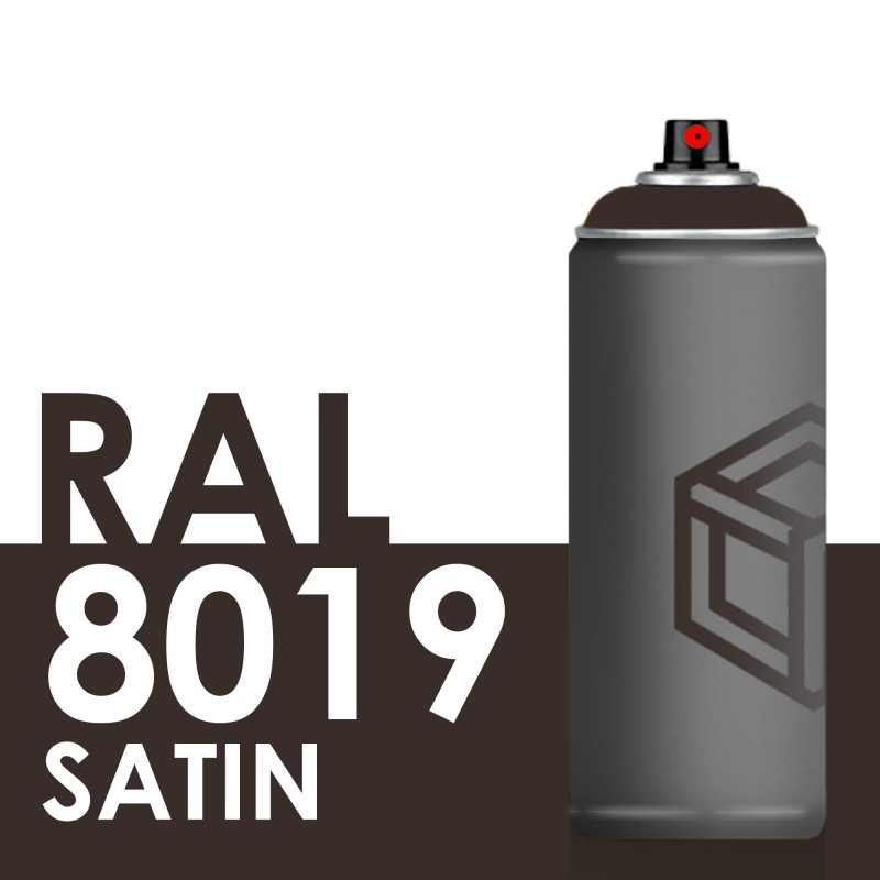 Bombe de peinture 400ml Satin RAL 8019 Brun Gris