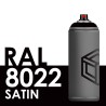 3706 - Bombe de peinture 400ml Satin RAL 8022 Brun Noir