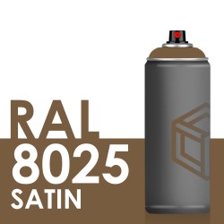 Bombe de peinture 400ml Satin RAL 8025 Brun Pâle