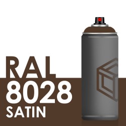 Bombe de peinture 400ml Satin RAL 8028 Brun Terre