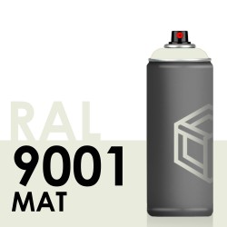 Bombe de peinture 400ml Mat RAL 9001 Blanc Crème