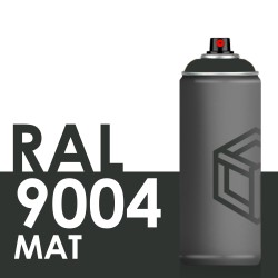 Bombe de peinture 400ml Mat RAL 9004 Noir Sécurité
