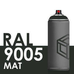 Bombe de peinture 400ml Mat RAL 9005 Noir Foncé