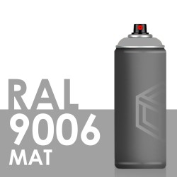 Bombe de peinture 400ml Mat RAL 9006 Aluminium Blanc